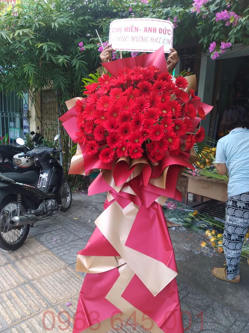 Lẵng hoa khai trương hồng phát giá rẻ
